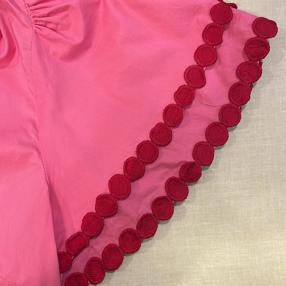 Flying Tomato Button Down Pink Red Blouse Top Size Large - Picture 6 of 6